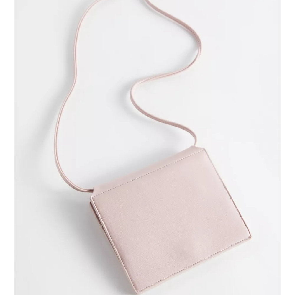 UO Pink Vegan Leather Crossover Bag